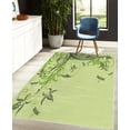 thumbnail image 4 of Dragonfly Decorative Rug, Swirled Floral Background Damask Curl Branches and Leaves Print, Quality Carpet for Bedroom Dorm and Living Room, 6 Sizes, Pale Green, by Ambesonne, 4 of 4