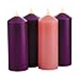 thumbnail image 3 of Purple and Pink Flameless LED Pillar Advent Candle Set of 4, 9 Inch, 3 of 3