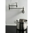 thumbnail image 3 of Kingston Brass KS3106RKZ Wendell Wall Mount Pot Filler Faucet with Knurled Handle, Polished Nickel, 3 of 7