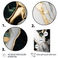 thumbnail image 3 of Designart Abstract Geode Gold And Green Marble I Canvas Wall Art, 3 of 5