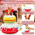 thumbnail image 7 of 4-in-1 Dog Birthday Cake Toy, Interactive Snuffle Puzzle, Funny Dog Toys—Plush Squeaky Treat Dispenser with Cotton Rope, Hide ＆ Seek Enrichment Toy for Small/Medium/Large Dogs, 7 of 7