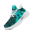 thumbnail image 3 of Coolcustomize Men's Teal & Cosmic Galaxy Sneakers with -Absorbing Midsole Suspension, Lightweight Breathable Sneakers Suitable for Casual Wear, Running, Womens Street Style Trainer (Teal Space Print), 3 of 9
