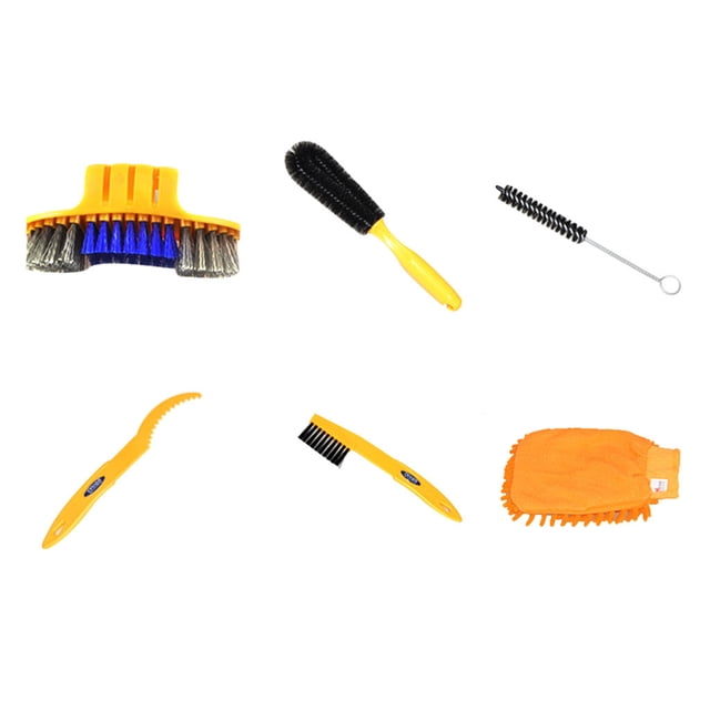 BIKIGHT 6 Bicycle / Cycle Bike Cleaning Tool Kit Chain Wheel Brushes Set