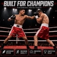 thumbnail image 6 of Men Boxing Shorts For Boxing Training Fitness Gym Cage Fight MMA Mauy Thai Kickboxing Trunks Clothing Red/White Small, 6 of 9