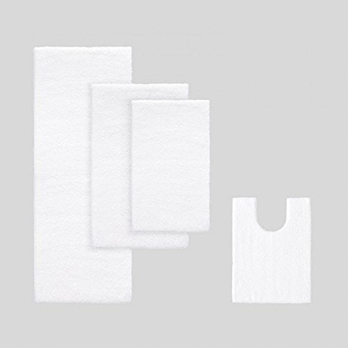 Madison Park Marshmallow Bath Rug White 24x72