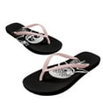 thumbnail image 2 of Wismoutput Non-Slip Womens Flip Flops Bathroom Sandals Shower Shoes Cute Skeleton House Slides Comfortable Slip On Indoor and Outdoor Sandals Slippers for Pool Beach Pink Size 6, 2 of 7