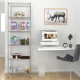thumbnail image 5 of Legooin 21x12x63 inch Metal Storage Rack Wire Shelving Unit Utility Rack Kitchen Organizer Pantry Shelf 530lbs Load Capacity, Silver, 5 of 8