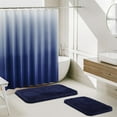 thumbnail image 1 of 15 Pcs Navy Blue Bathroom Sets Complete with Shower Curtain Set, Non-Slip Rug and Bath Mat, Blue Bathroom Decor Set with Shower Curtain and Rugs and Accessories for Home Decor/Housewarming, 1 of 5