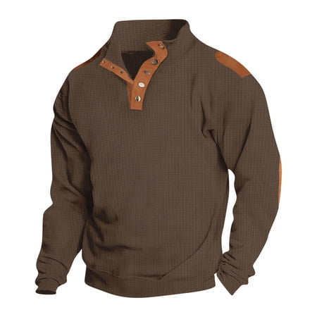 Mlzmgr Sweatshirts for Men Golf Shirts for Men Stand Neck Casual Businees Long Sleeve Mens Shirts Fall Winter Fashion