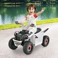 thumbnail image 2 of Costway Kids Ride on ATV 4 Wheeler Quad Toy Car 6V Battery Powered Motorized Toy White, 2 of 9