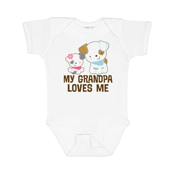 Inktastic My Grandpa Loves Me Girls Girls Baby Bodysuit