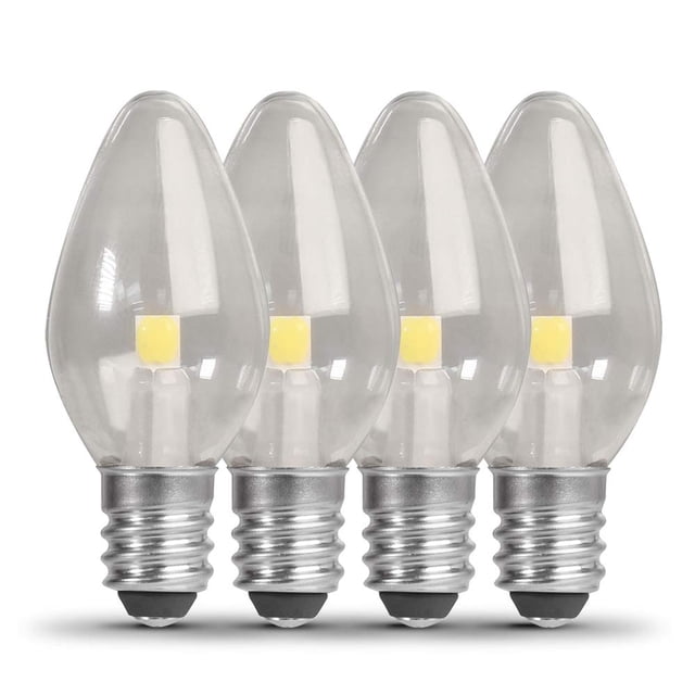 Bombilla Feit Electric BP7C7 con candelabro LED 2700 K, paquete de 4 unidades