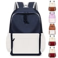thumbnail image 2 of FUZHIQ Flap School Backpack Front Pocket Side Mesh Pockets Durable Padded Straps Bookbag for 3rd 4th 5th Grade Elementary, White, 2 of 3