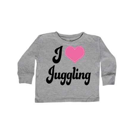 

Inktastic I Love Juggling Gift Toddler Toddler Girl Long Sleeve T-Shirt