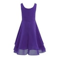 thumbnail image 2 of iEFiEL Girls Chiffon Pleated High-waisted Princess Pageant Bridesmaid Birthday Party Dress Purple 16, 2 of 6