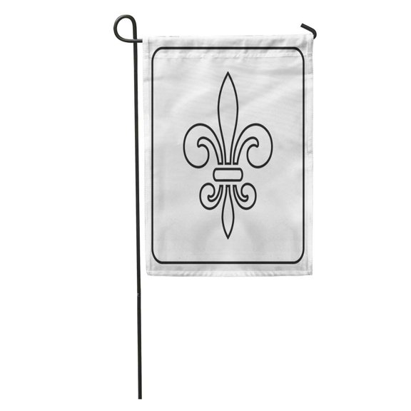 SIDONKU Fleur De Lis Symbol Sign Royal French Lily Heraldic Elegant Garden Flag Decorative Flag House Banner 12x18 inch