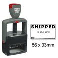 thumbnail image 1 of Printtoo With Shipped By Text Heavy Duty Dater Stamp Self Inking Office Document Date Rubber Stamp-Black, 1 of 1