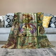 thumbnail image 2 of BCIIG Alphonse Mucha Art Nouveau Fashion Flannel Blanket Soft Fleece Throw Blanket Cow Gifts for Living Rooms Sofa Decor All Seasons 50x60in, 2 of 6