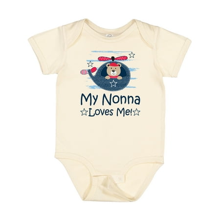 

Inktastic My Nonna Loves Me Grandson Bear Gift Baby Boy Bodysuit