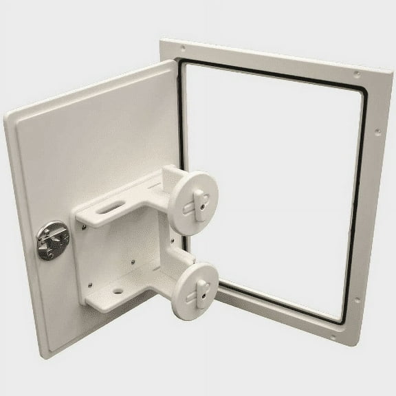 Chaparral Boat Tool Holder Door | 17 7/8 x 14 3/8 Inch Off White Starboard