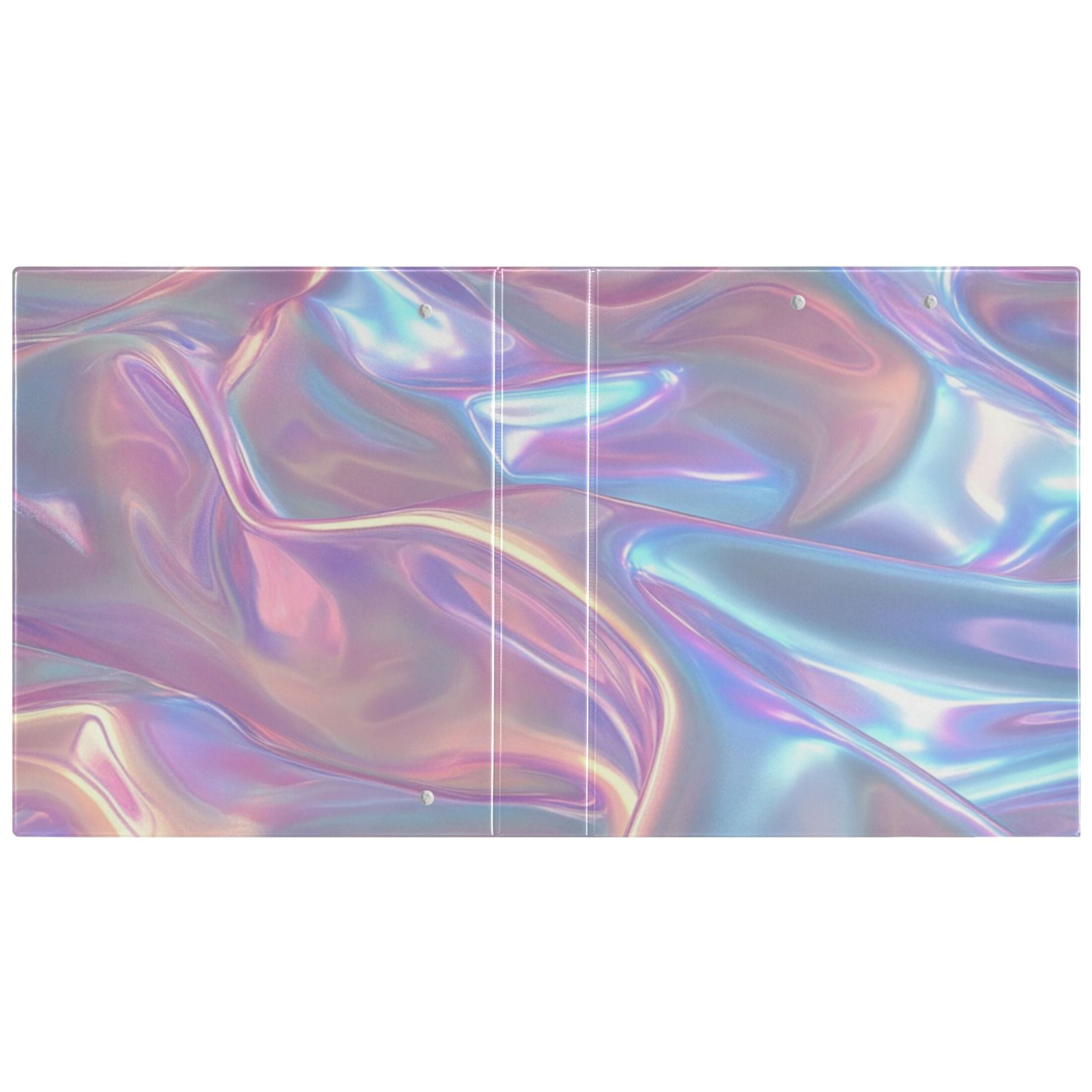 Colorful Hologram 3 Ring Binders 1.5 inch Hardcover File Folders with Interior Pockets A4 Size Organizer for School Office Hospital