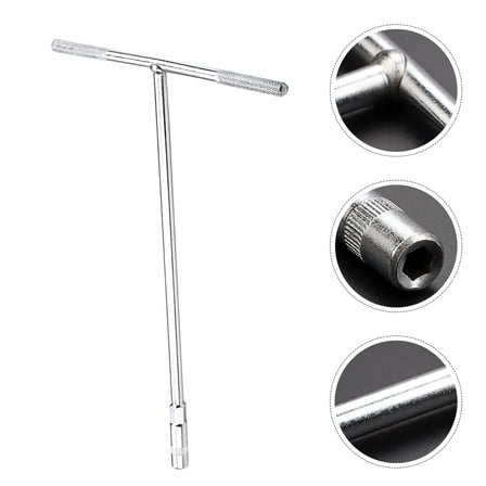 OUNONA  Socket Tool Handle Wrench Nut Ratchet Multifunctional Silver