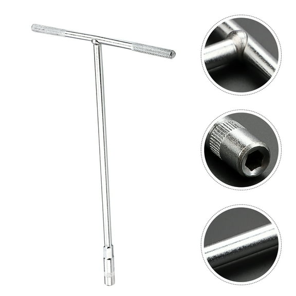 OUNONA  Socket Tool Handle Wrench Nut Ratchet Multifunctional Silver