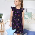 thumbnail image 4 of Fotbe Multi-colored Spiders Vestido de Dormir para Niñas de 3 a 10 Años, Mangas Cortas, Estilo Princesa, Pijama Camisón con Mangas Voladas-Large, 4 of 6
