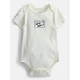 thumbnail image 2 of Wonder Nation Organic Cotton Baby Boys Short Sleeve Cotton Bodysuit, 4-Pack, Sizes 0/3 Months-6/9 Months, 2 of 4
