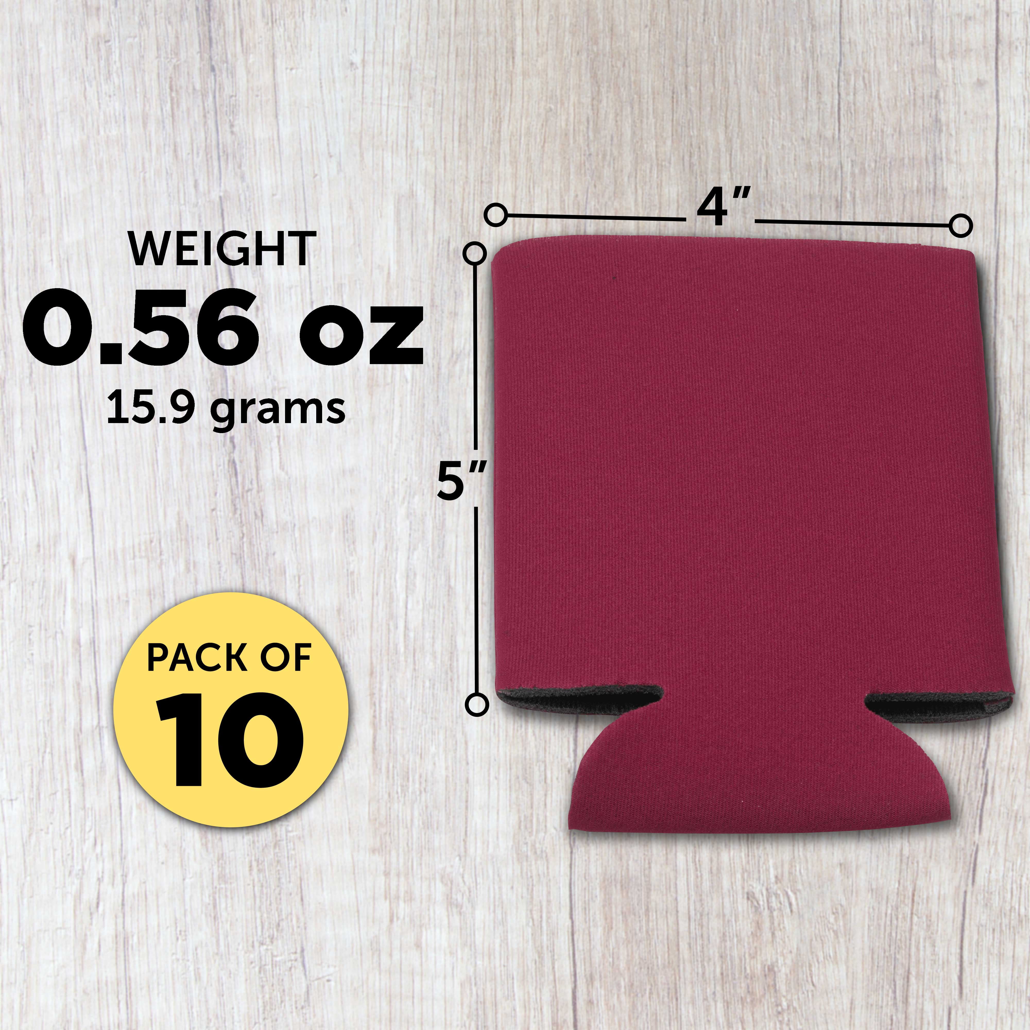 Collapsible Can Coolers Set of 25, Bulk Pack - Keep Your Beer Cold, Insulated Can Holder - Burgundy