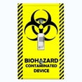 thumbnail image 1 of Metal Light Switch Plate Cover Yellow Contaminated Biohazard Sign SGN002, 1 of 1