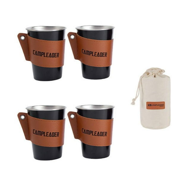 Sonducket Juego de 4 piezas de acero inoxidable, taza de té de vino, cerveza al aire libre, tazas de agua de 350ML, patrón impreso, viaje, Ropa Deportiva, Zapatos tipo10