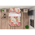 thumbnail image 2 of 3D Floral Hoja Rosa Rosa Funda de edredón Set Ropa de cama Set Funda de edredón Funda de almohada 216, 2 of 3