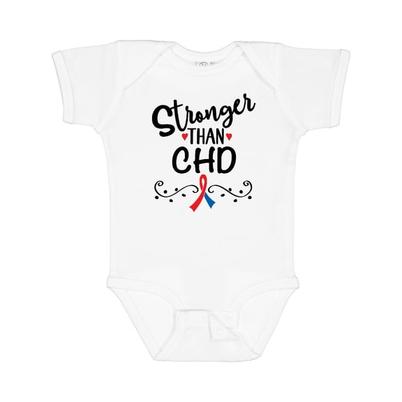 Inktastic Chd Awareness Month Ribbon Boys or Girls Baby Bodysuit