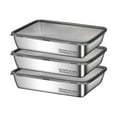 thumbnail image 2 of Leodye Stainless Steel Food Storage Containers, Reusable Meal Prep Containers, Refrigerator Organizer, 2 of 6