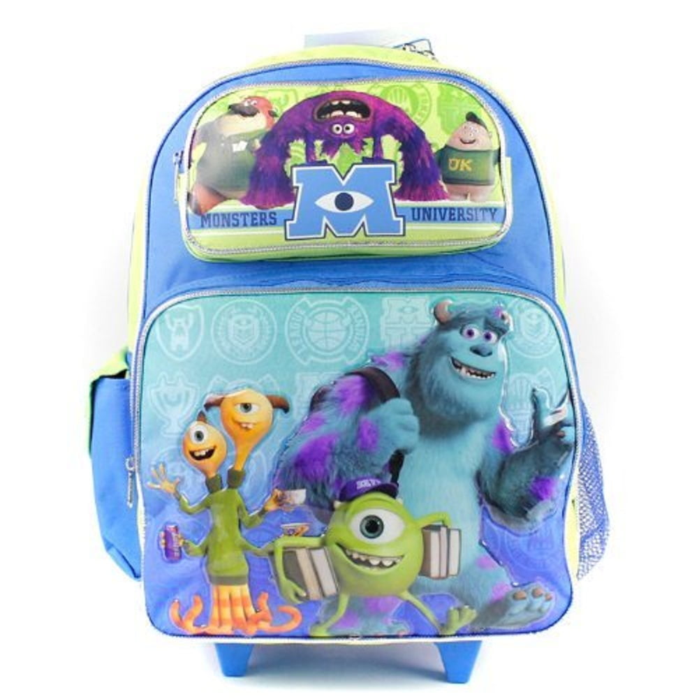 Disney Monsters University Roller Backpack - Eye 16 Large Wheeled Boys Book Bag