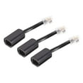 thumbnail image 1 of Desenredador de cable telefónico Uxcell, cable de línea fija rotativo de 360 grados, desenredador de cable telefónico anti-enredos negro 3 piezas, 1 of 4