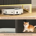 thumbnail image 5 of Veanerwood Fienveorn Litter Box Enclosure,Modern Cat Litter Box Enclosure Furniture Hidden Litter Box with Cat Scratch Pad, Cat Washroom Cat House End Table, Entryway Bench for Livingroom (Black), 5 of 8