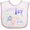 White and Pink, variant on Inktastic Happy 1st Bee Day Cute Bee Birthday Boys or Girls Baby Bib