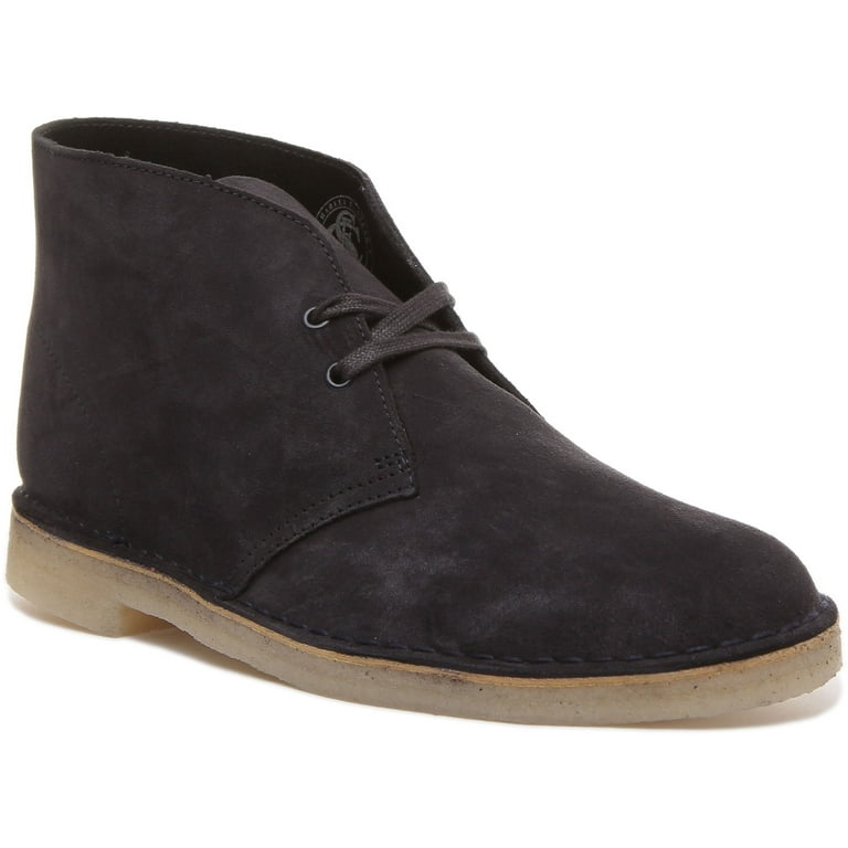 Clarks Desert Boot Men's Two Eyelet Up Suede Chukka Navy 11 - Walmart.com