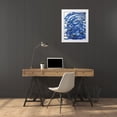 thumbnail image 3 of Fuchs, Jodi 15x18 White Modern Wood Framed Museum Art Print Titled - Blue Infinity II, 3 of 4