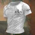 thumbnail image 2 of YANGXINX Men's Christian T-Shirts Stylish Faith Cross Bible Verse Graphic Short Sleeve Tees Casual Stretchy Classic Fit Inspirational Tops, 2 of 3