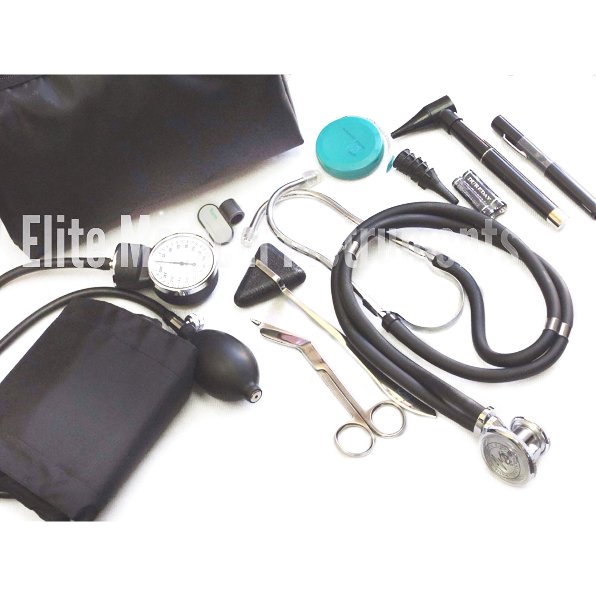 EMI Nurse Starter Kit Stethoscope Blood Pressure Monitor and More - 9 Pieces Total