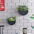 thumbnail image 5 of Danya B. Round 2-Piece Iron Wall Planter Set - Black, 5 of 6
