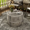thumbnail image 5 of Calli Wicker All-Weather Coffee Table for Indoor Outdoor Use, Gray, 5 of 5