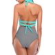 thumbnail image 5 of Traje de baño vintage de dos piezas para mujer Bikini retro de cintura alta con pliegues y cuello halter Vhermosa Trajes de Baño, 5 of 6