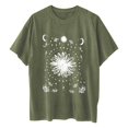 thumbnail image 4 of YDLCAFD Button Down Shirts for Women Work Pattern Women Oversized Loose Crew Neck Short Sleeve T Shirts Summer Tops Shirt Tops Women Printed Casual Tops Blouse, 4 of 4