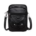 thumbnail image 1 of Minnieouse Bolso elegante con correa ajustable Bolsos cruzados de gran capacidad, versátiles y modernos Bolsas de mensajero y de hombro negro B, 1 of 6
