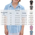 thumbnail image 4 of Zpanxa Toddler Boys Vertical Eyelet Stripe Trim Button Down Short Sleeve Shirts Lapel Collar Summer Casual Woven Dress Tops for Kids, 4 of 9