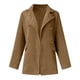thumbnail image 5 of Chaquetas de traje estilo casual informal de manga larga con bolsillo de color sólido para mujer, chaqueta de oficina de trabajo, chaqueta con botones de solapa,blazer moda（Caqui， M), 5 of 5